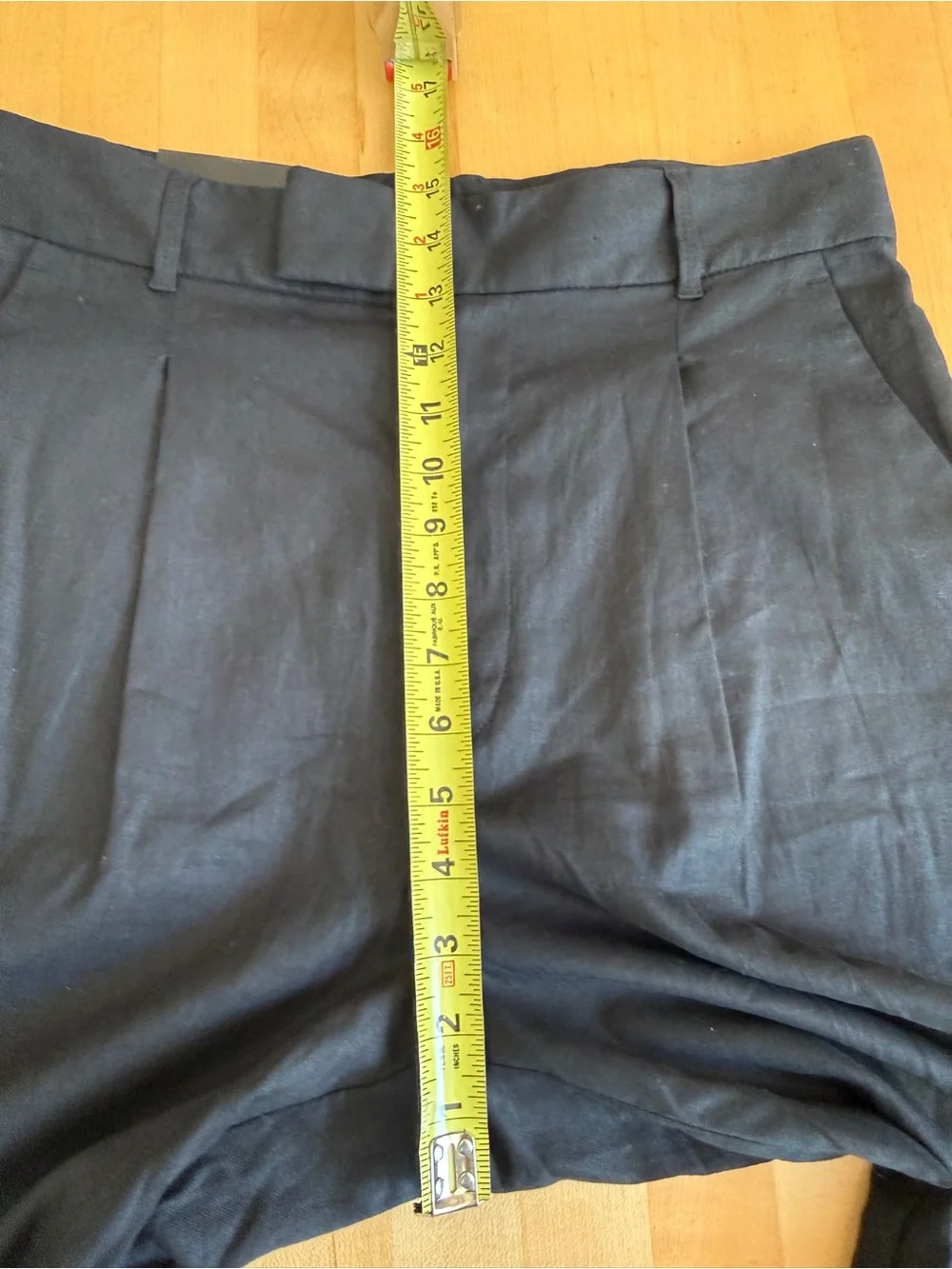 NWT* BANANA REPUBLIC BLACK HIGH RISE WIDE LEG LINEN BLEND PANT *NEW SIZE 8 x 32”